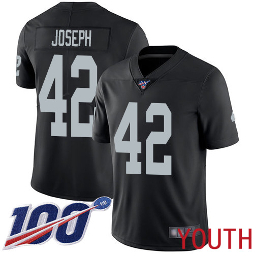 Oakland Raiders Limited Black Youth Karl Joseph Home Jersey NFL Football #42 100th Season Vapor Jersey->youth nfl jersey->Youth Jersey